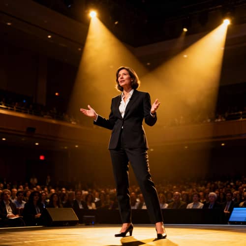 Dynamic Keynote Speaker on Stage