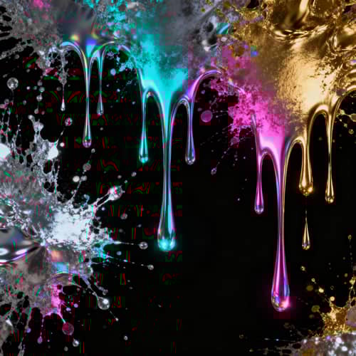 Dreamy Neon Metallic Pattern Design Dreamy Neon Metallic Pattern Design