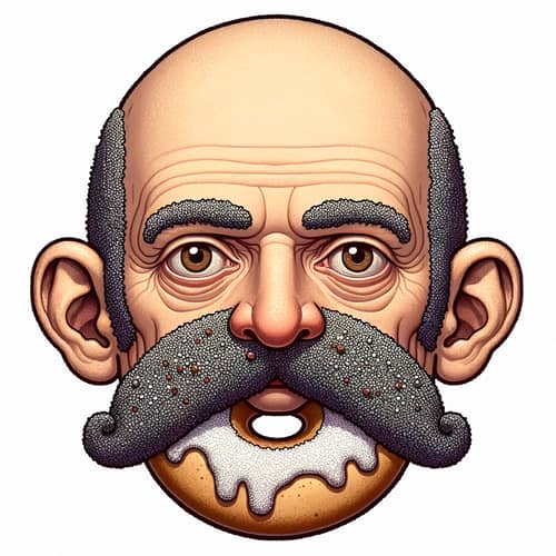 Cartoon Character with Pepper-and-Salt Hair - Early 20th Century Style