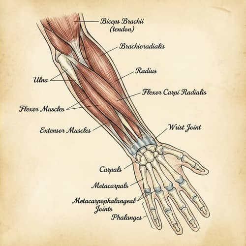Anatomical Illustration: Arm, Forearm, Thigh & More