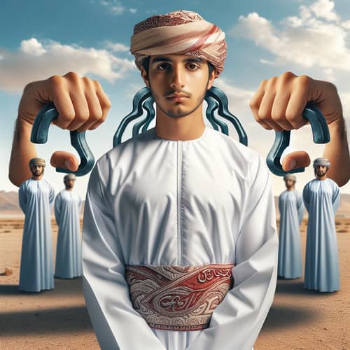Omani Man with Hand Grip Head | Symbol of Strength