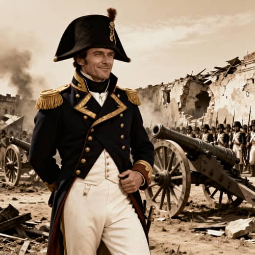 19th Century French Military Figure on Battlefield 19th Century French Military Figure on Battlefield