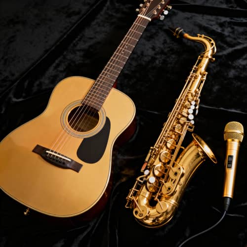Golden Guitar and Saxophone Composition