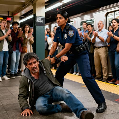 Subway Hero: Officer Apprehends Thief in Action