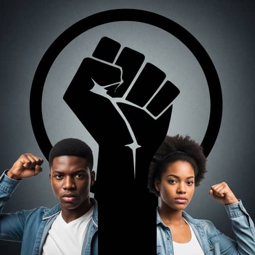 Empowerment Through Unity: Black Power Symbol Art