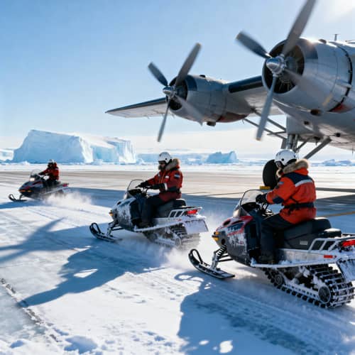 Antarctic Scientists: Climate Research with Skidoos Antarctic Scientists: Climate Research with Skidoos