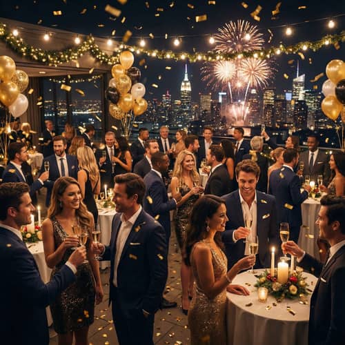 Luxurious New Year's Eve Party Celebration Luxurious New Year's Eve Party Celebration