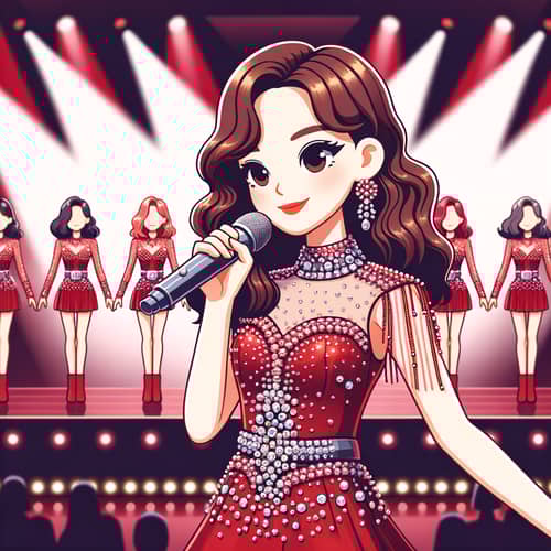 Jennie BLACKPINK Kpop Star | Red Dress Concert Performance