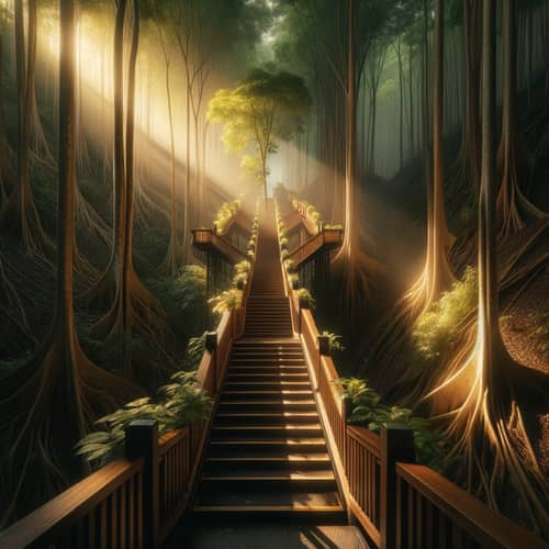 Stairs Going Left to Right: Discover the Unique Scene