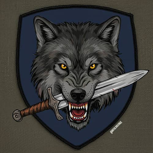 Animal and Weapon Patch Design for Uniforms