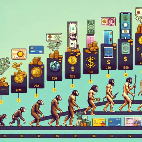 Evolution of Money and Human Appearance | Timeline of Currency and Human Evolution