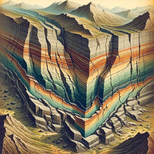 Normal Fault: Upper Plate Sinking, Lower Plate Rising