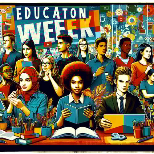 Vibrant Education Week Poster for Inspiring Learning