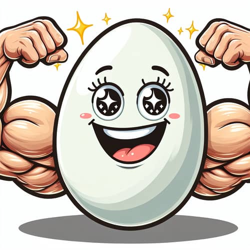 Joyous and Muscular Egg: Animated Illustration