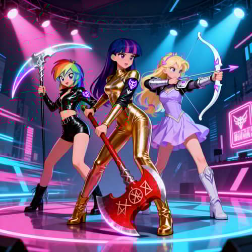 K-Pop Demon Hunters: Rainbow Dash, Twilight, Fluttershy K-Pop Demon Hunters: Rainbow Dash, Twilight, Fluttershy