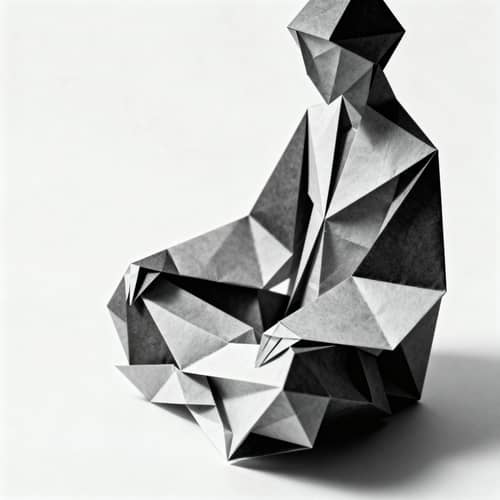 Philosophical Origami Art in Black and White Philosophical Origami Art in Black and White