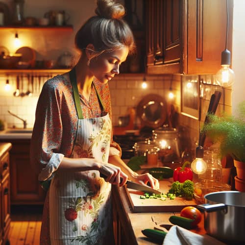 Cozy Kitchen Scene: Cooking with Love | Meal Prep in Progress