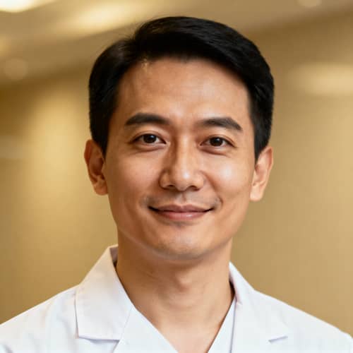 Trustworthy Doctor Headshot in White Coat Trustworthy Doctor Headshot in White Coat