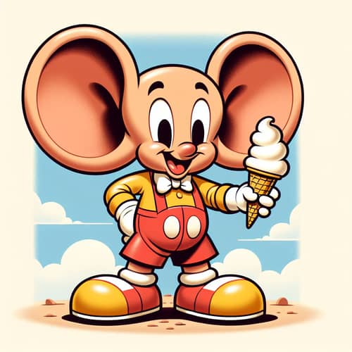 Mickey Mouse Enjoying Icecream | Classic Cartoon Character