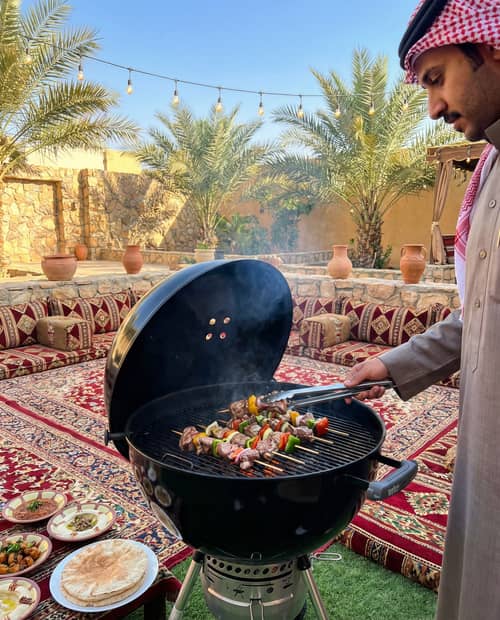 Weber Barbecue Grill in a Saudi Backyard Weber Barbecue Grill in a Saudi Backyard