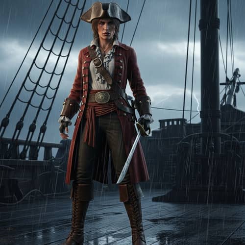 Lara Croft as Pirate Captain: Full Body Shot
