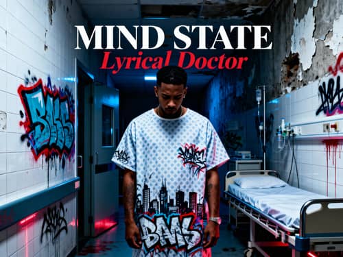 Artistic Rap Album Cover Design for Psychiatry Theme