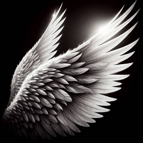 Intricately Detailed Angel Wing - Divine Feather Patterns