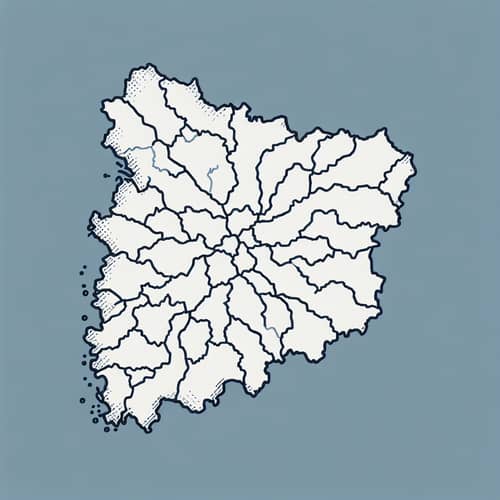 Outline Map of Karnataka, India