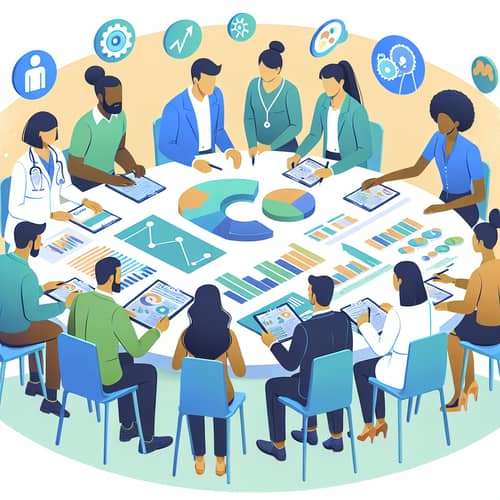Diverse Healthcare Professionals Analyzing Mental Health Data