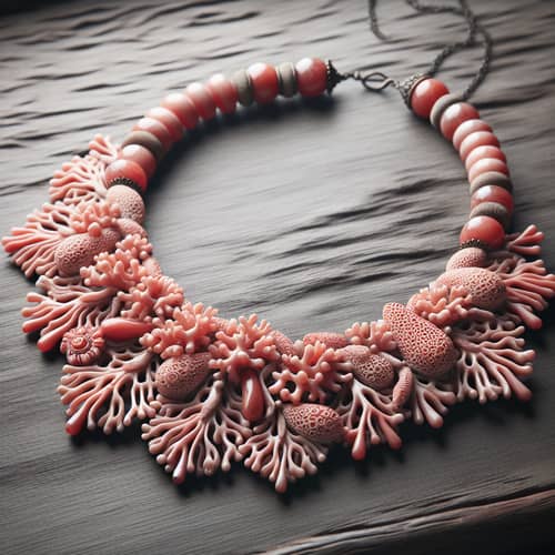 Natural Coral Vintage Style Necklace