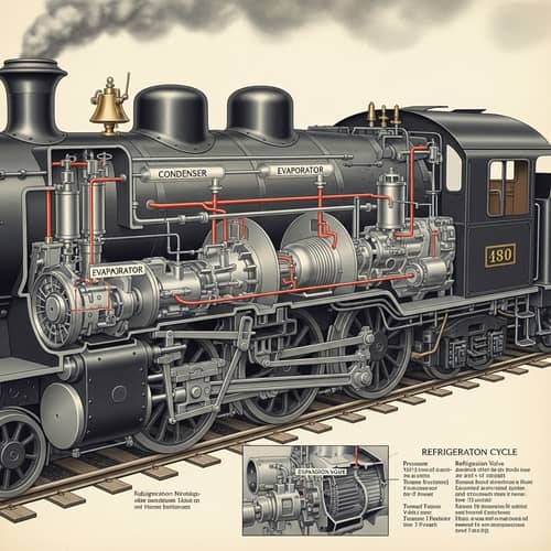 Refrigeration Cycle in Locomotive Engine