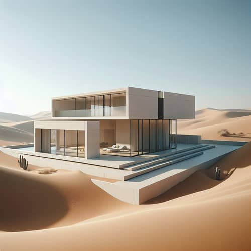 Minimalist Desert Villa Inspired by Richard Meier
