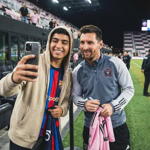 Meeting Professional Football Player Leo Messi