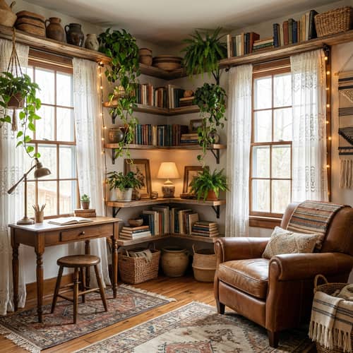 Rustic Bohemian 7x7 Study Library Design Rustic Bohemian 7x7 Study Library Design