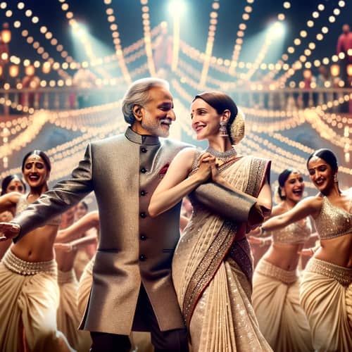 Indian Politician Traditional Dance with Bollywood Actress