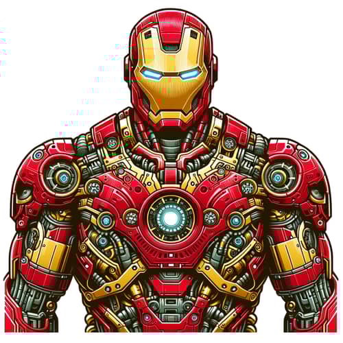 Futuristic Red and Gold Superhero Suit | Technological Design