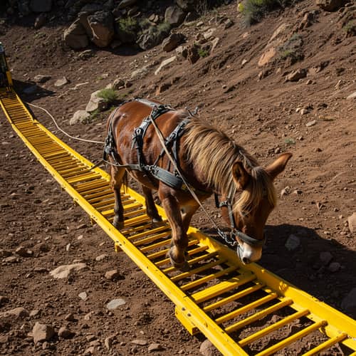 Safety Harness for Mules Climbing Ladders