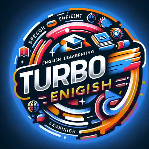 Turbo English - Learn English Fast with Modern Logo Design