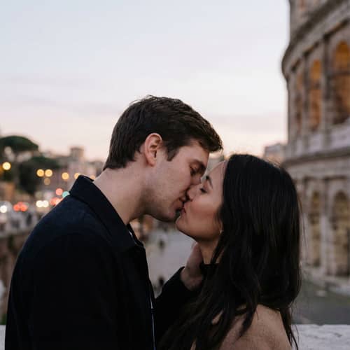 Romantic French Kiss and Slow Hugs