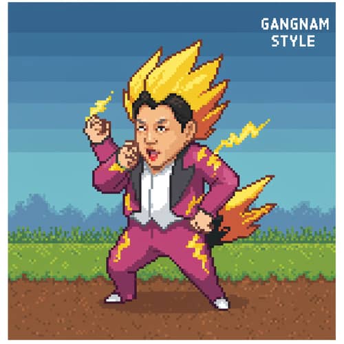 Psy Pokémon Dot Art - Celebrity Pixel Art