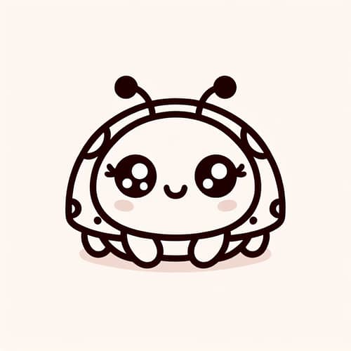 Cute Ladybug Coloring Page for Kids | Easy and Fun Design