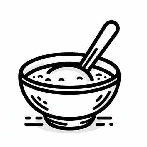 Simple Bowl Coloring Page for Toddlers