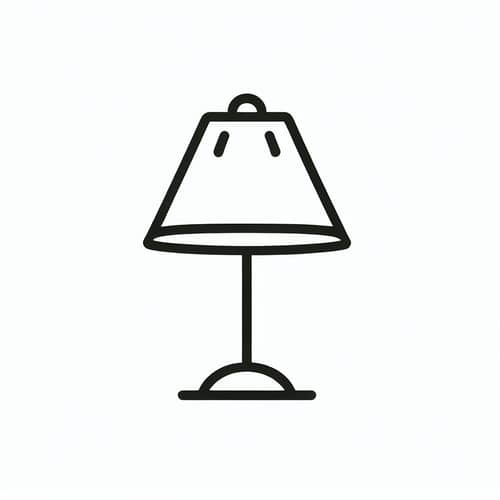 Simple Lamp Coloring Page for 1-Year-Olds