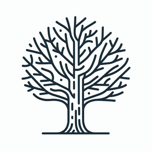 Simple Tree Coloring Page for 1-Year-Olds