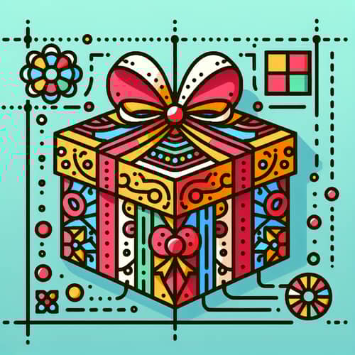 Gift-themed Drawing Design for Coupon Bond