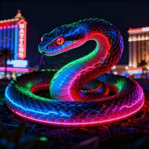 Vibrant Neon Snake Art | Mesmerizing & Striking Imagery Vibrant Neon Snake Art | Mesmerizing & Striking Imagery