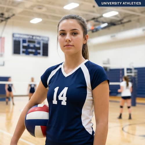 Inspiring Indoor Volleyball Recruit Photo of Teenage Athlete Inspiring Indoor Volleyball Recruit Photo of Teenage Athlete