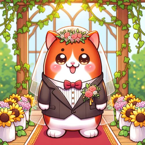 Cat and Sausage Wedding: Romantic Matrimony Scene