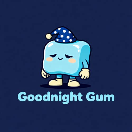 Sleepy Gum Mascot for Goodnight Gum Brand