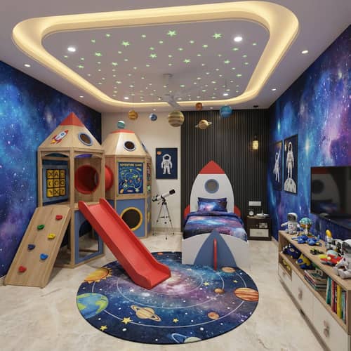 Space-Themed Kids Room Design Ideas